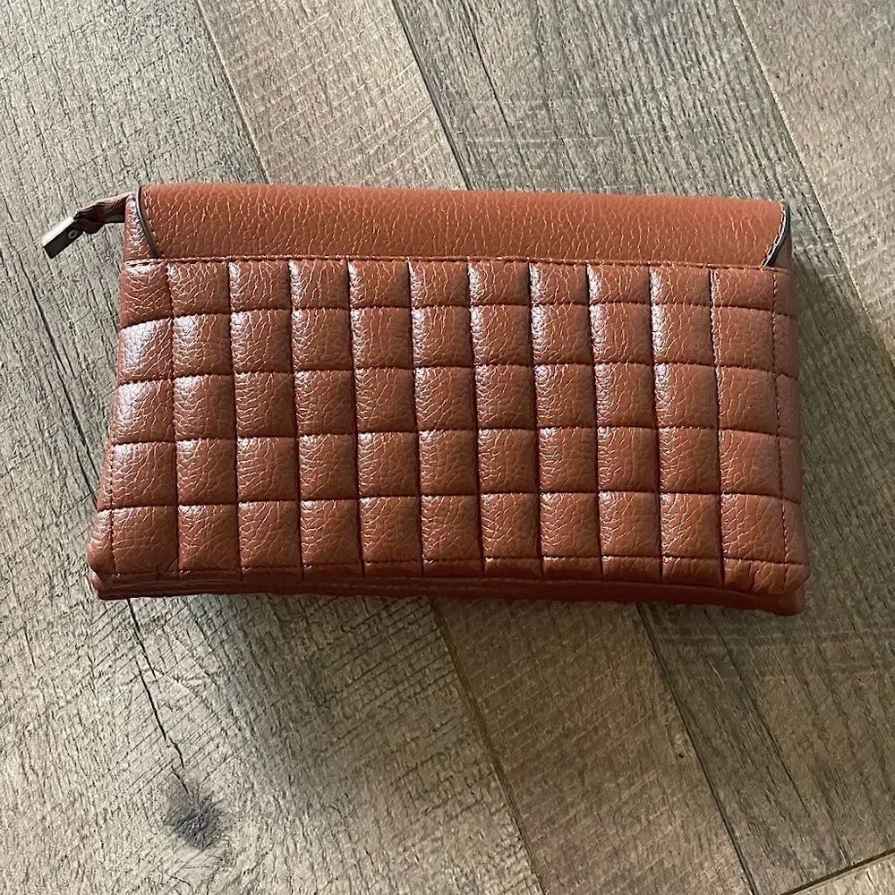 New In Packaging! Brown Clutch. Multiple Pockets, Perfect Formal Accessory! - Picture 2 of 6